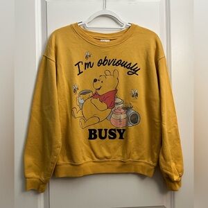🧸 Disney Winnie the Pooh “I’m Obviously Busy” Sweatshirt – Size M